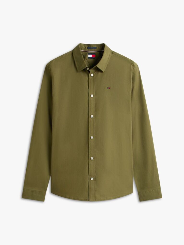 Green Stretch Slim Fit Shirt  Men