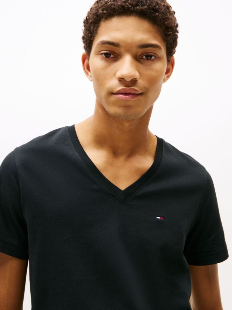 Black V-NECK T-SHIRT  Men