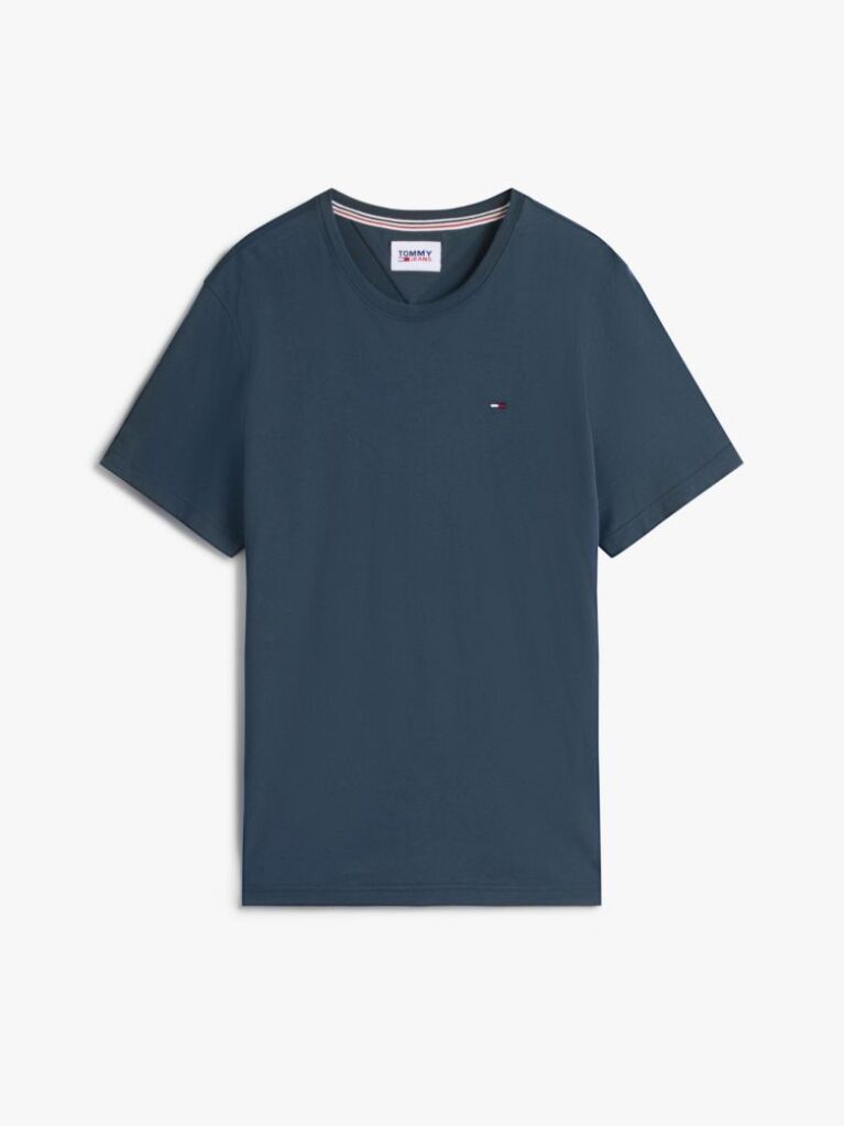 Μαύρο T-Shirt Σε Κανονική Γραμμή Με Κλασική Λαιμόκοψη  Άνδρες
