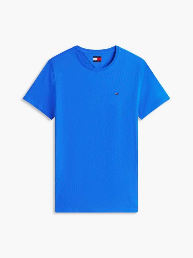 Μπλε T-Shirt Σε Κανονική Γραμμή Με Κλασική Λαιμόκοψη  Άνδρες
