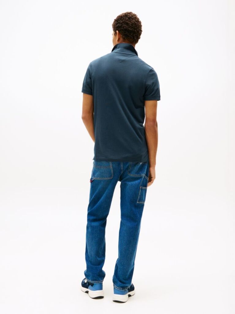 Blue Pure Organic Cotton Slim Fit Polo  Men