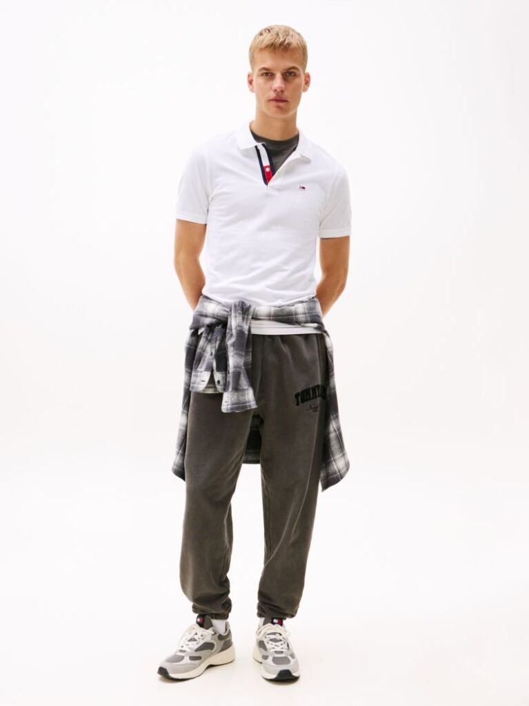 White Pure Organic Cotton Slim Fit Polo  Men