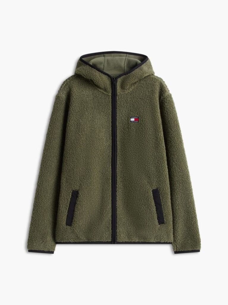 Green Teddy Zip-Thru Hoody  Men
