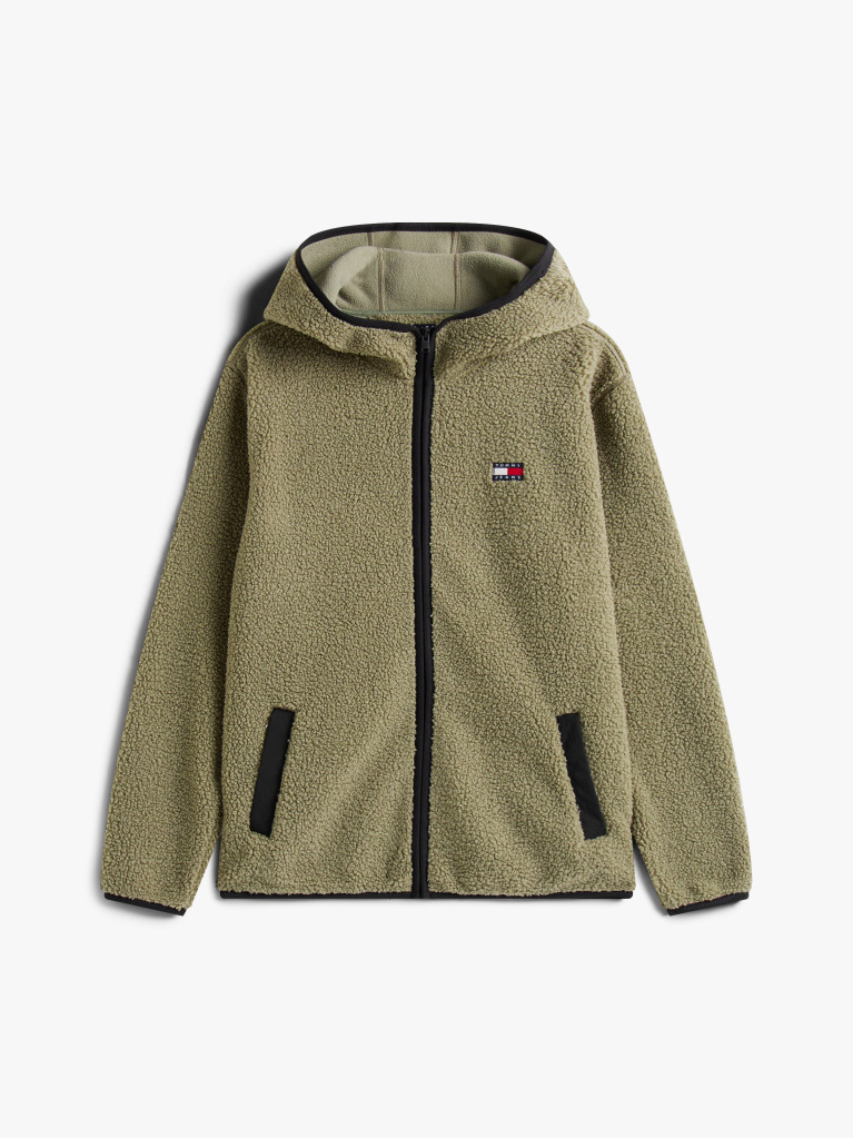 Green Teddy Zip-Thru Hoody  Men