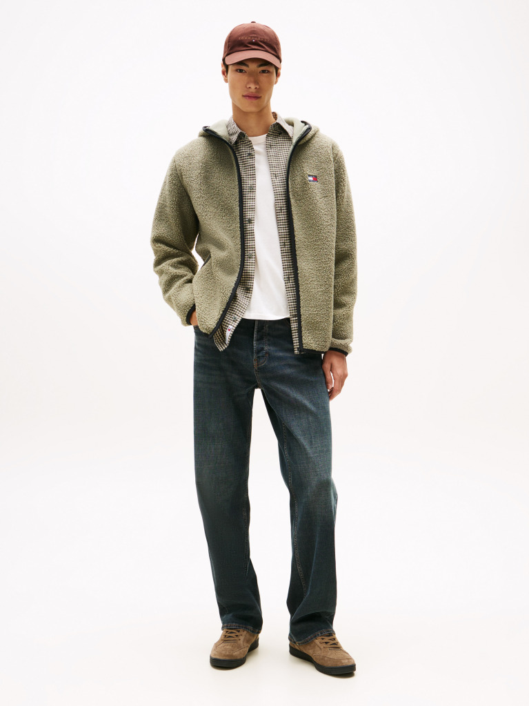 Green Teddy Zip-Thru Hoody  Men