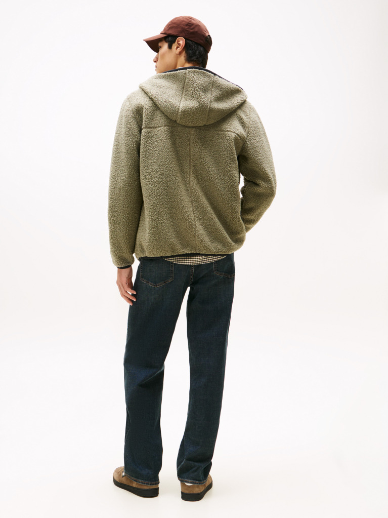 Green Teddy Zip-Thru Hoody  Men