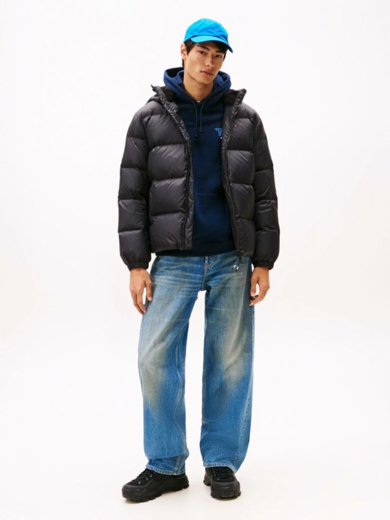 Black Water Repellent Down Jacket  Men