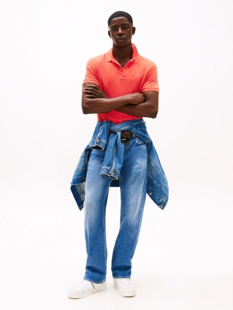 Orange Slim Fit Polo Shirt  Men
