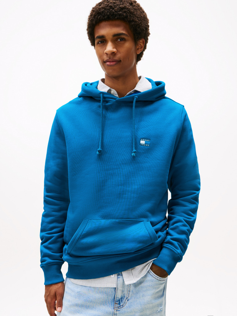 Μπλε Hoody Με Σήμα Tommy Και Κορδόνι  Άνδρες