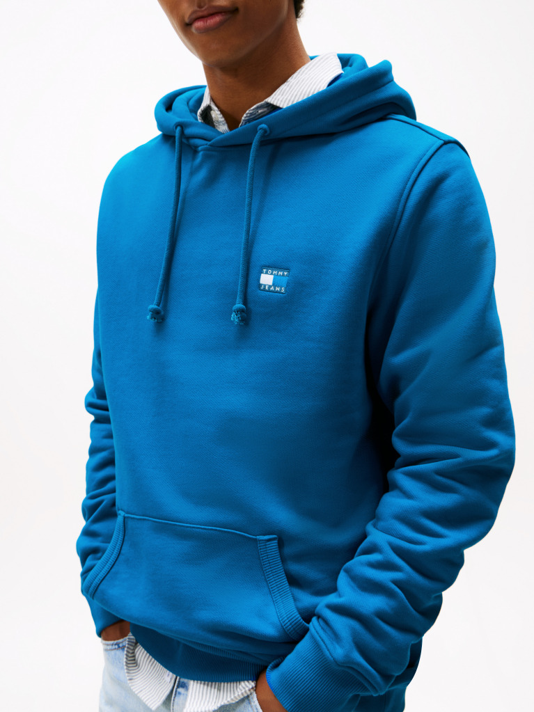 Μπλε Hoody Με Σήμα Tommy Και Κορδόνι  Άνδρες