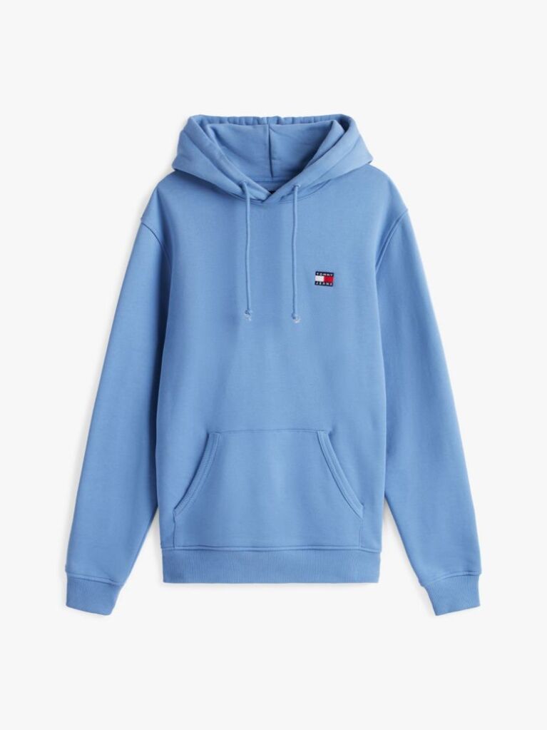 Blue Tommy Badge Drawstring Hoody  Men