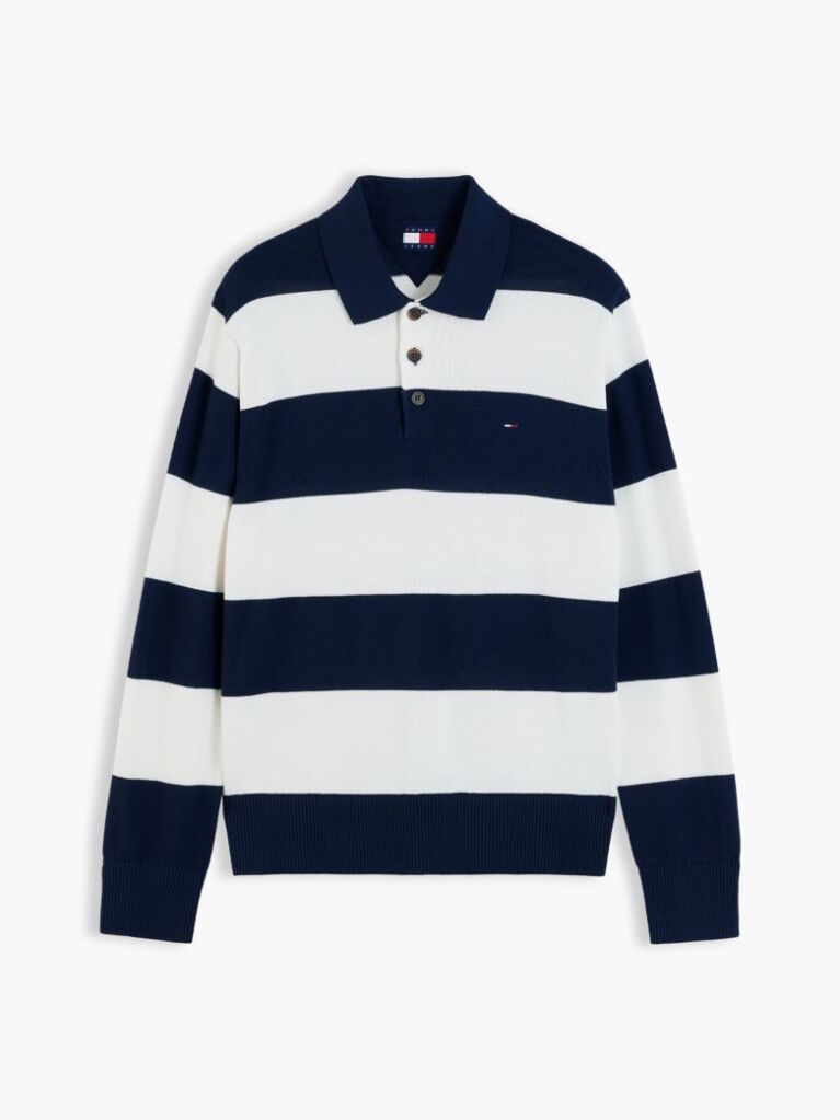 Multi Tommy Flag Slim Polo Jumper  Men