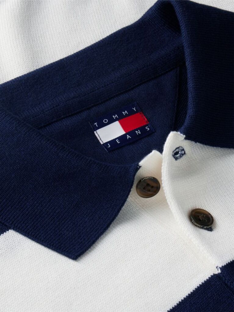 Multi Tommy Flag Slim Polo Jumper  Men