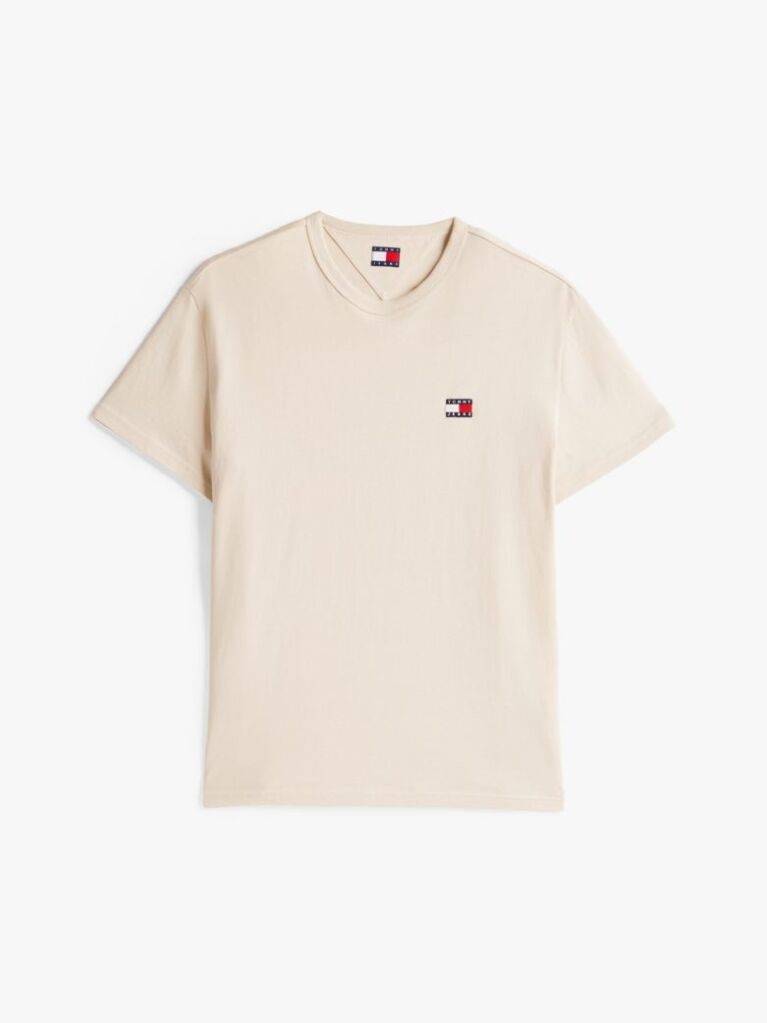 White Tommy Badge Crew Neck T-Shirt  Men