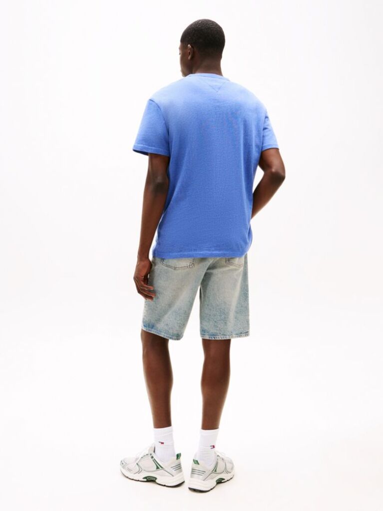 Blue Tommy Badge Crew Neck T-Shirt  Men