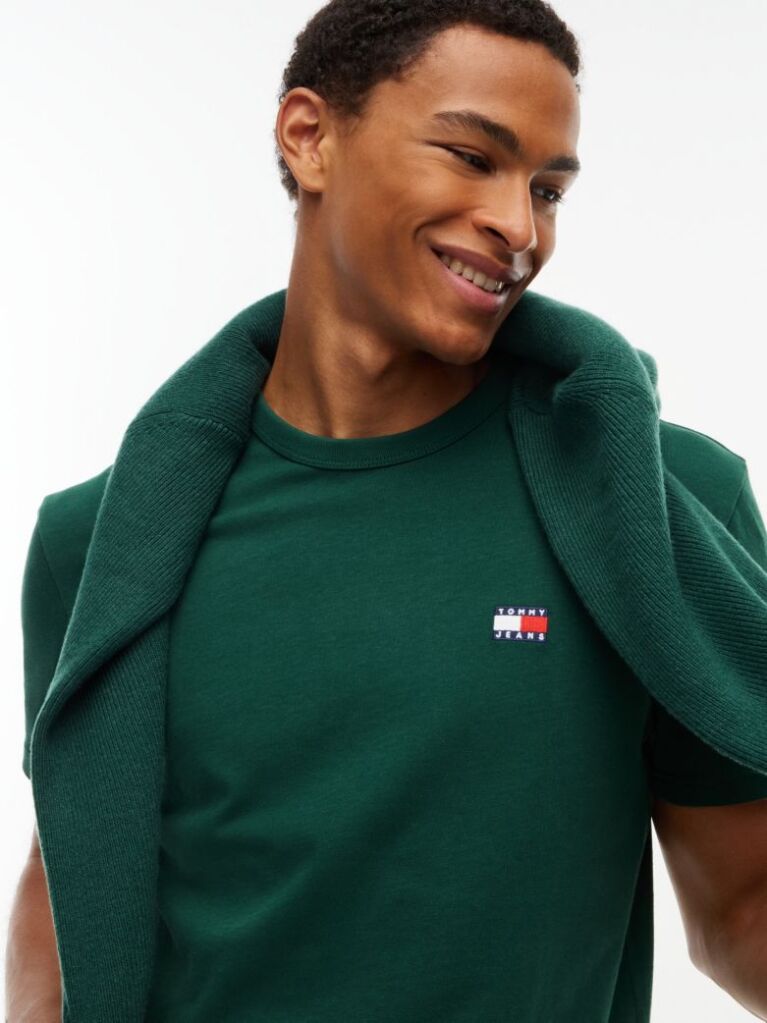 Green Tommy Badge Crew Neck T-Shirt  Men