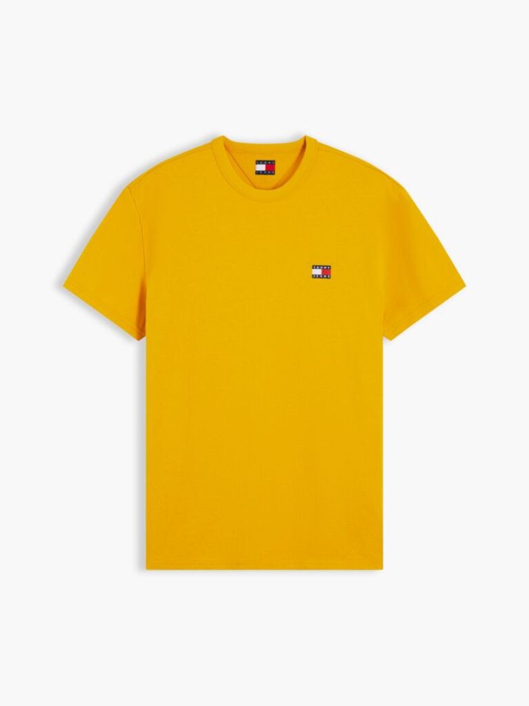Yellow Tommy Badge Crew Neck T-Shirt  Men