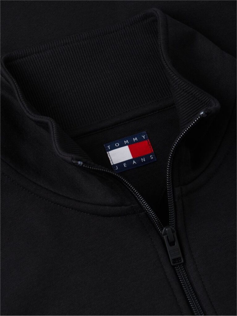 Black Tommy Flag Quarter-Zip Sweatshirt  Men
