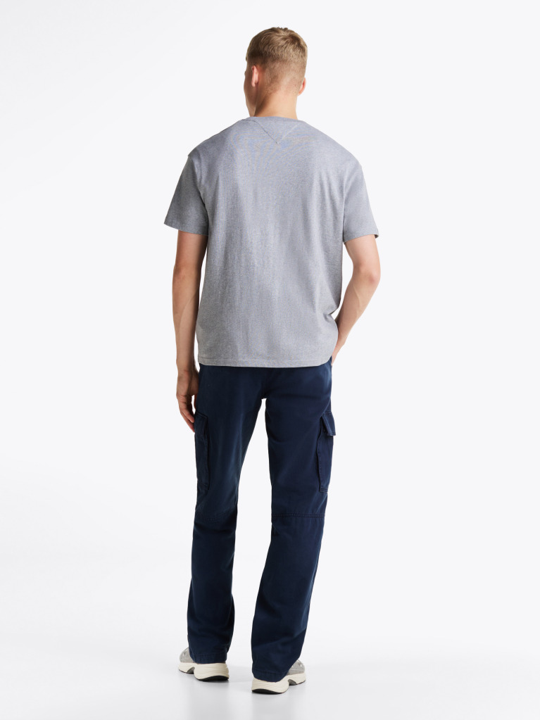 Grey Flag Badge Relaxed T-Shirt  Men