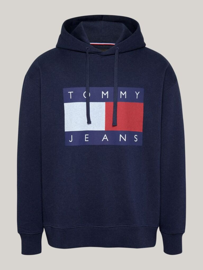 Μπλε Άνετο Hoody Με Σημαία Tommy  Άνδρες