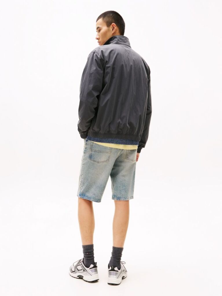 Black Essential Flag Patch Jacket  Men
