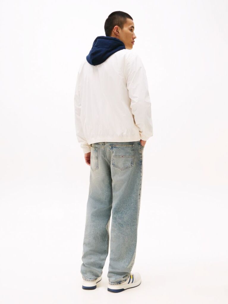 White Essential Flag Patch Jacket  Men