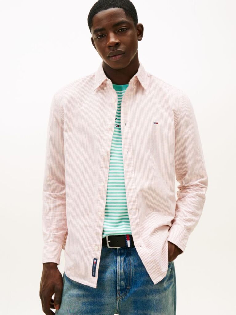 Multi Slim Stripe Oxford Shirt  Men