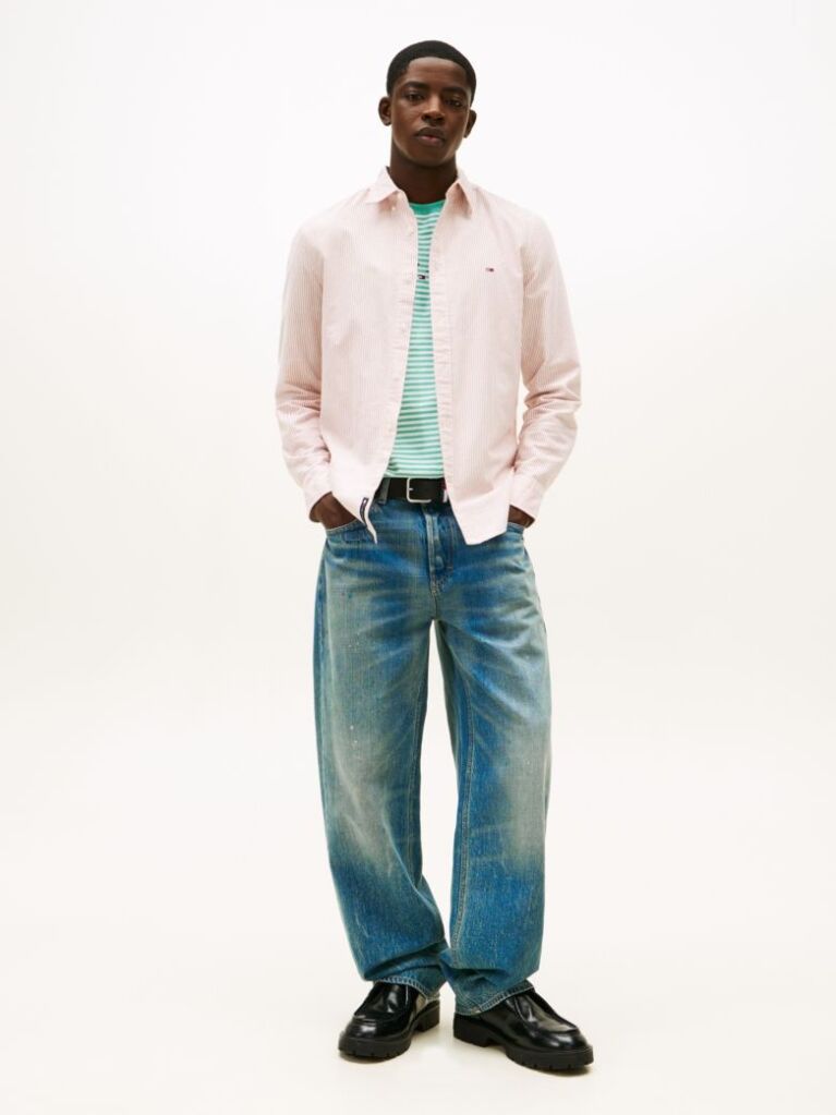 Multi Slim Stripe Oxford Shirt  Men