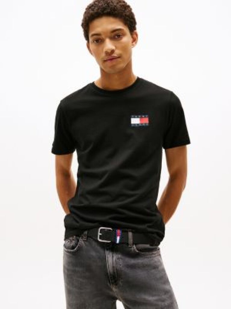 Μαύρο T-Shirt Σε Slim Γραμμή Με Λογότυπο  Άνδρες