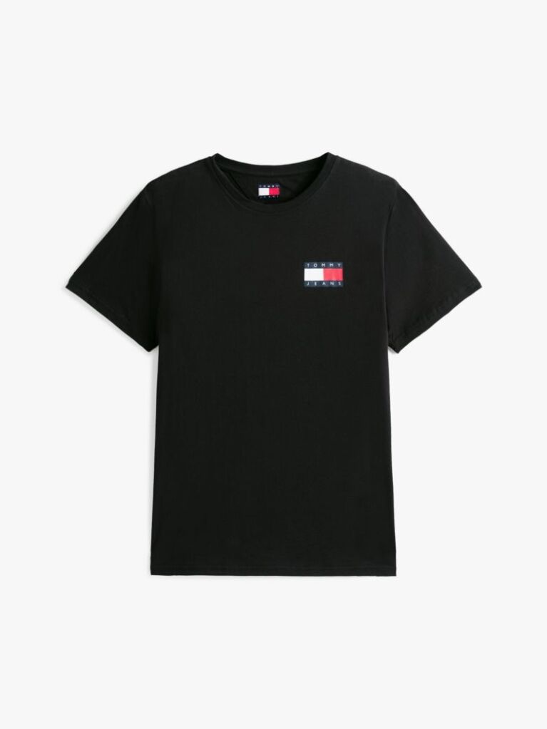 Μαύρο T-Shirt Σε Slim Γραμμή Με Λογότυπο  Άνδρες