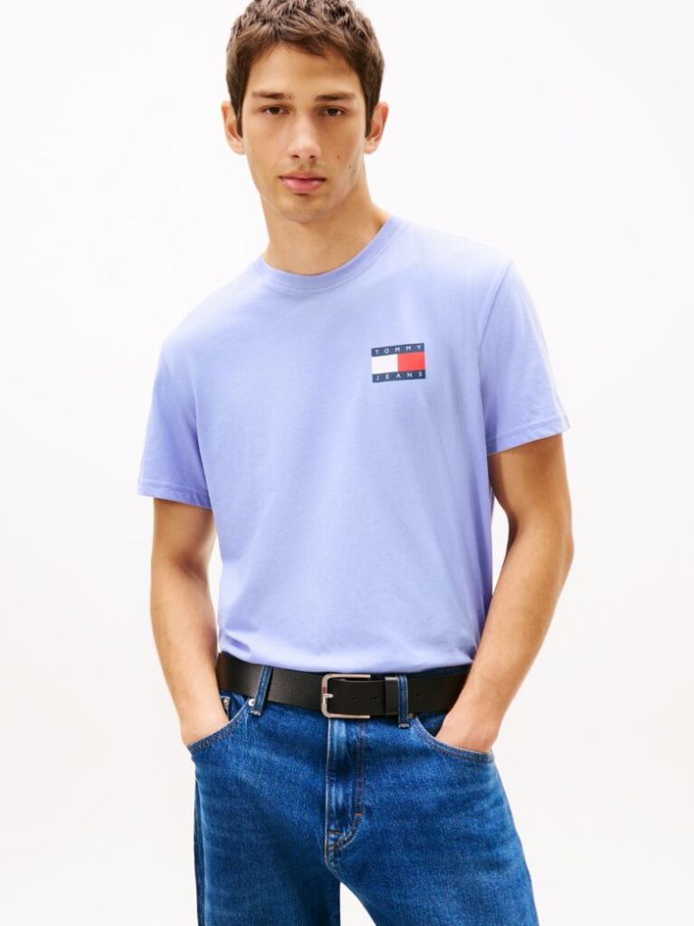 Μωβ T-Shirt Σε Slim Γραμμή Με Λογότυπο  Άνδρες