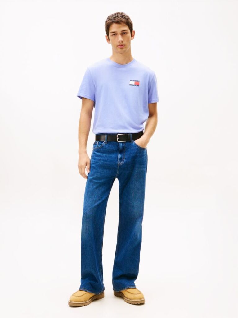 Μωβ T-Shirt Σε Slim Γραμμή Με Λογότυπο  Άνδρες