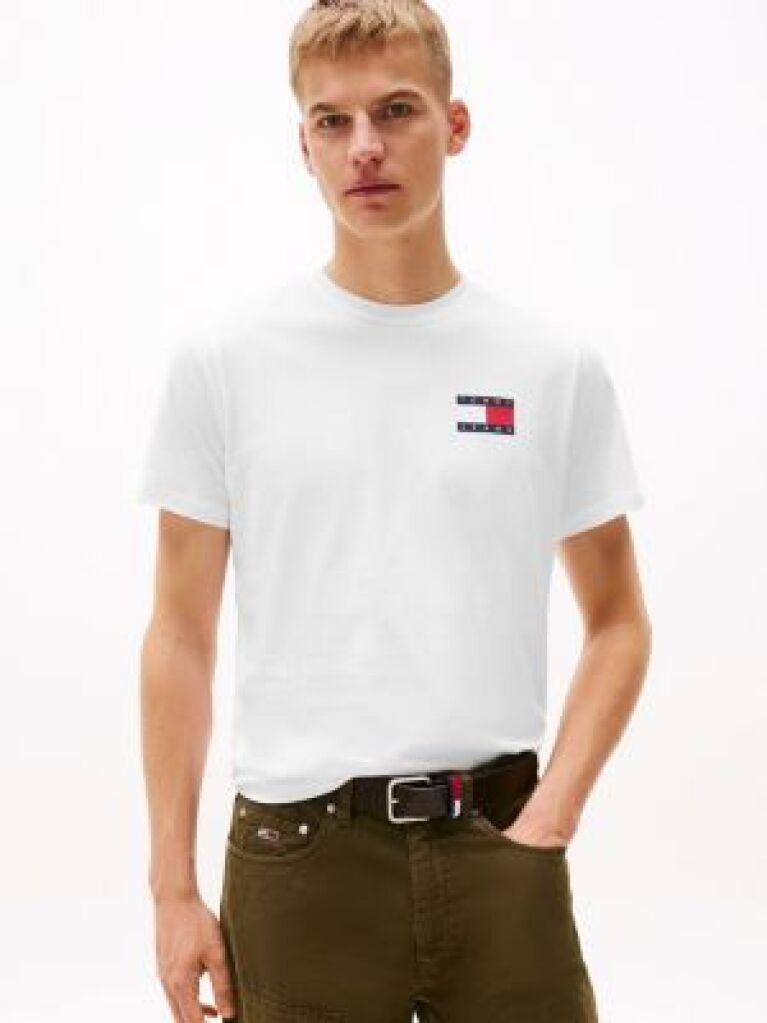 Άσπρο T-Shirt Σε Slim Γραμμή Με Λογότυπο  Άνδρες