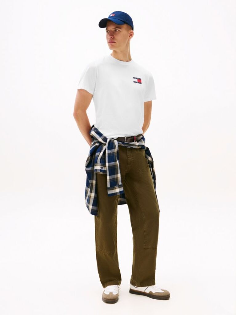 Άσπρο T-Shirt Σε Slim Γραμμή Με Λογότυπο  Άνδρες
