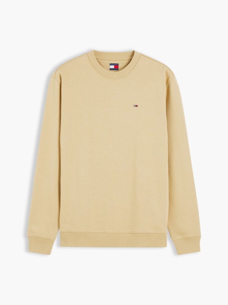 Beige Regular Sweatshirt Flag Crew Neck  Men