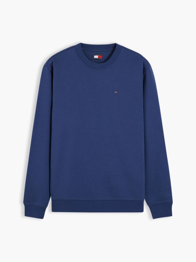 Blue Regular Sweatshirt Flag Crew Neck  Men