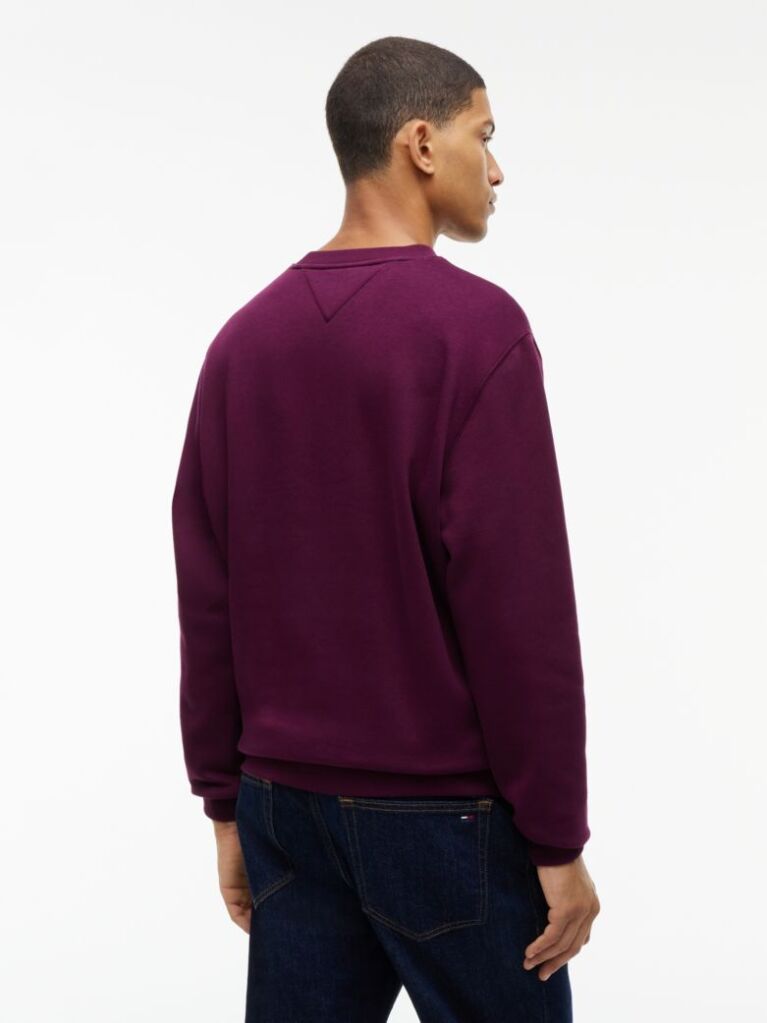 Purple Regular Sweatshirt Flag Crew Neck  Men