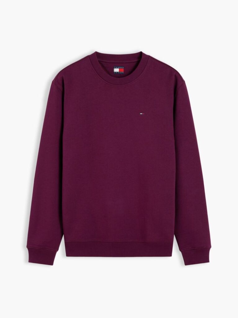 Purple Regular Sweatshirt Flag Crew Neck  Men