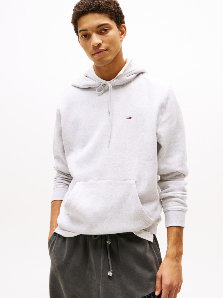 Grey Regular Flag Hoodie  Men