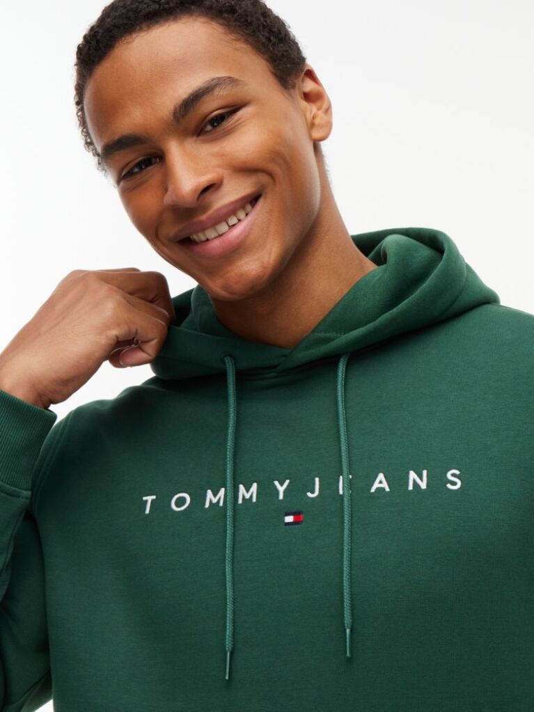 Green Regular Logo Hoody  Men