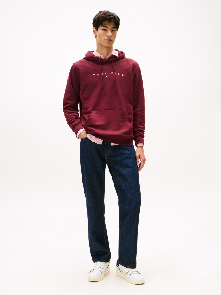 Red Regular Logo Hoody  Men