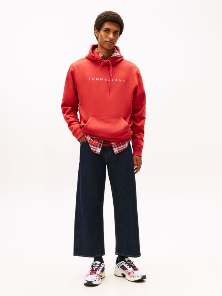 Red Regular Logo Hoody  Men