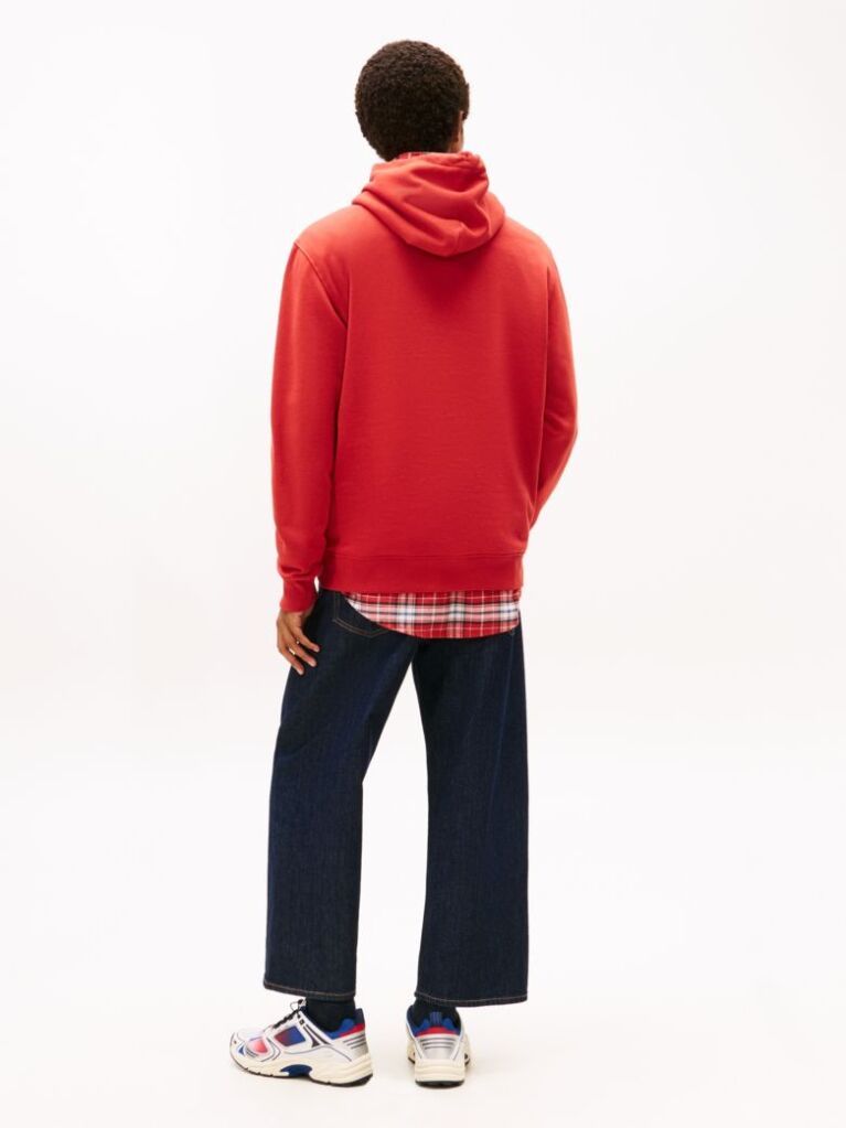 Red Regular Logo Hoody  Men