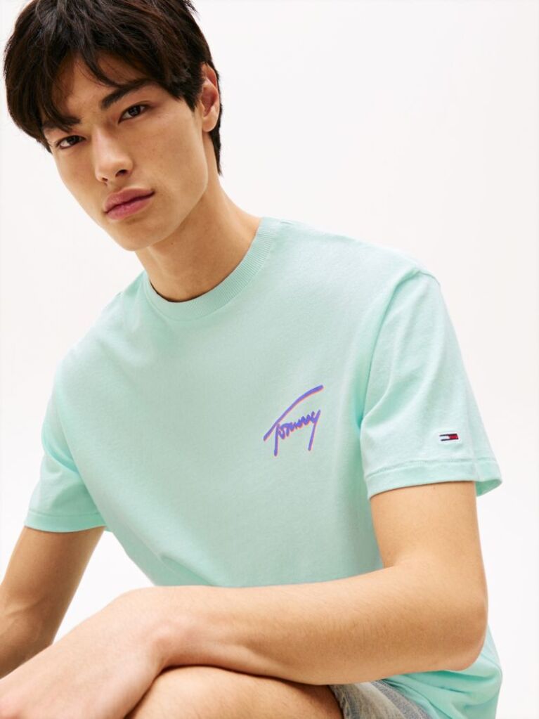Green Back Logo Graphic Relaxed T-Shirt  Men