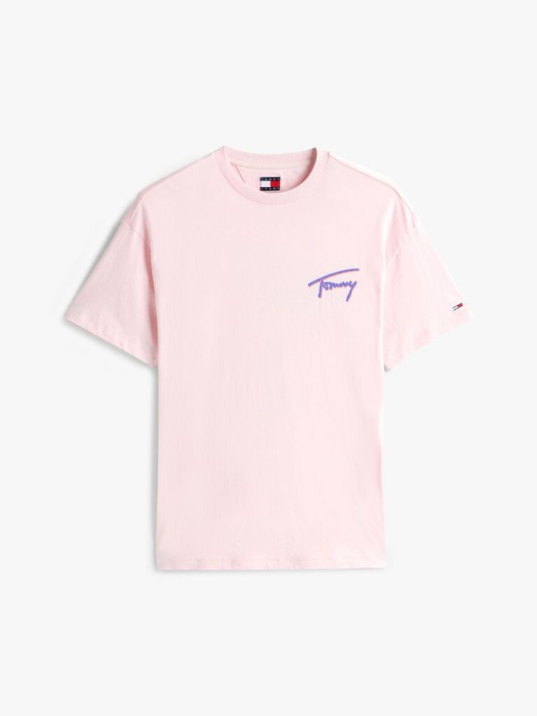 Ροζ Άνετο T-Shirt Με Λογότυπο  Άνδρες