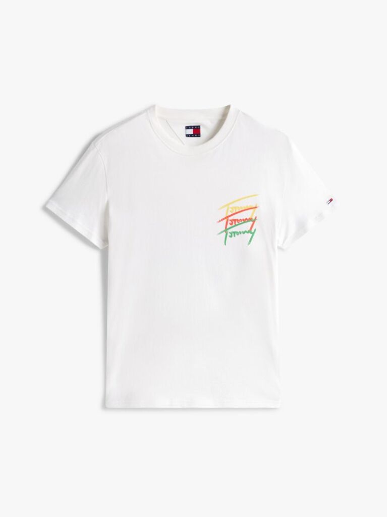 Beige Back Logo Graphic T-Shirt  Men