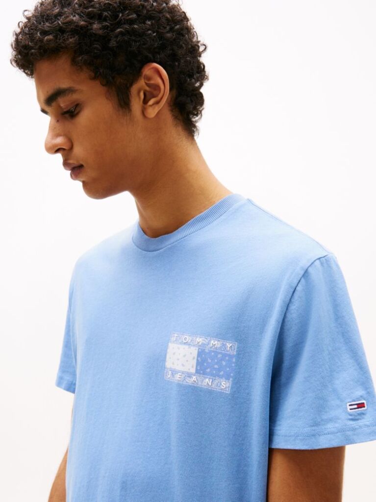 Μπλε T-Shirt Με Paisley Λογότυπο  Άνδρες