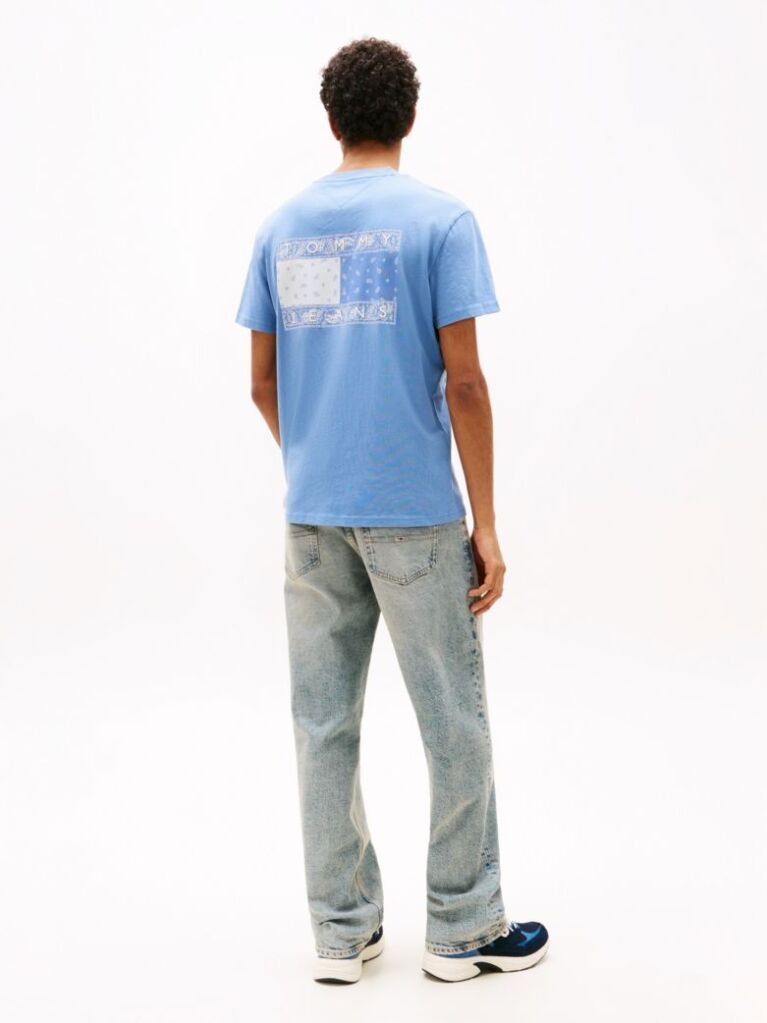 Μπλε T-Shirt Με Paisley Λογότυπο  Άνδρες