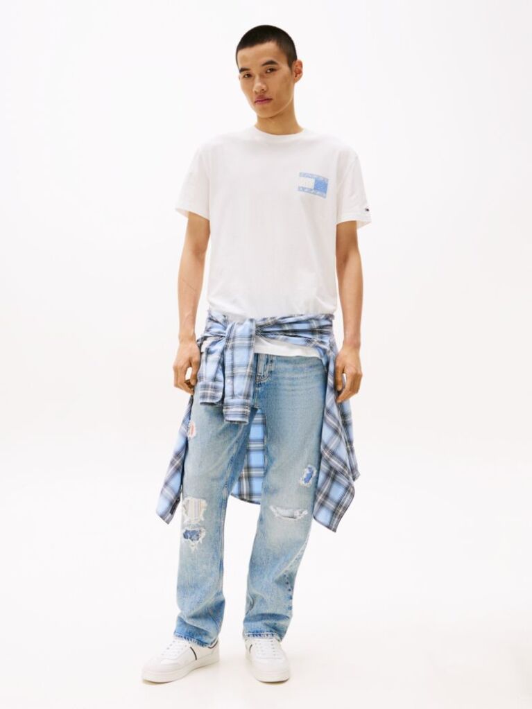 Beige Paisley Back Logo T-Shirt  Men