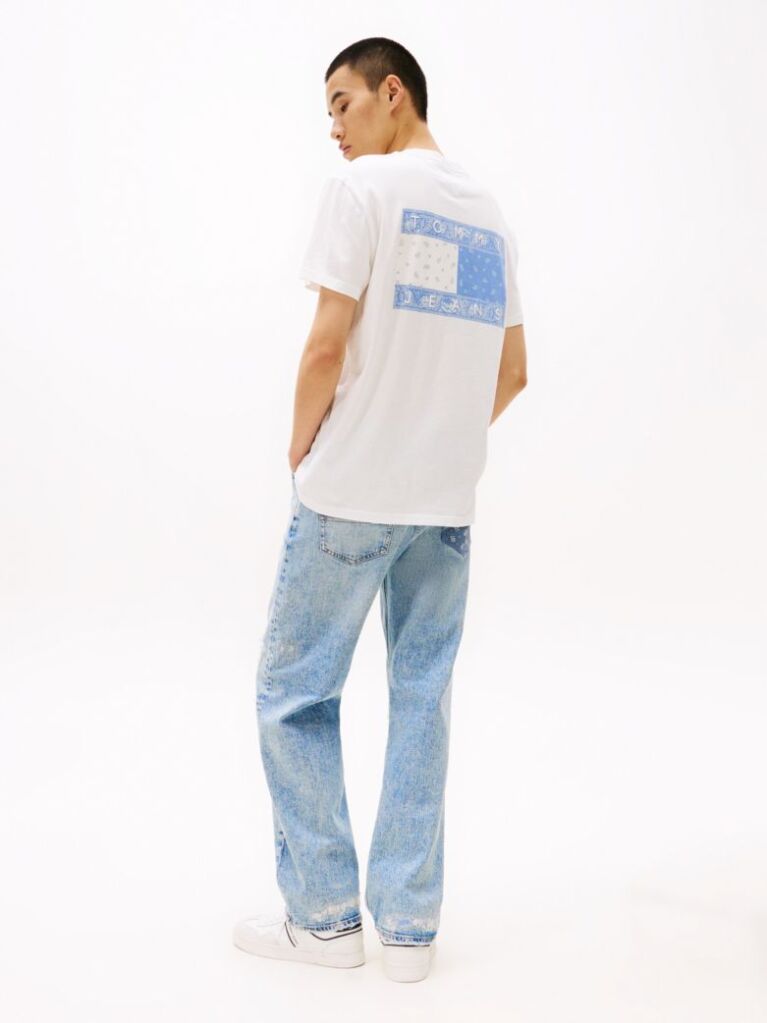 Beige Paisley Back Logo T-Shirt  Men